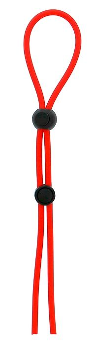 Красное лассо на пенис с двумя бусинами STRETCHY LASSO CAGE - Dream Toys - в Астрахани купить с доставкой