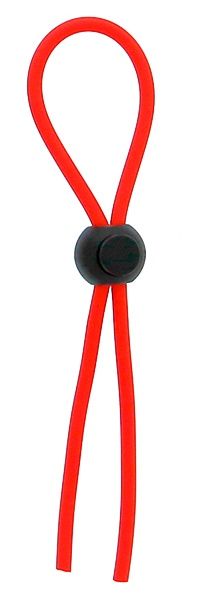 Красное эрекционное лассо с одной бусинкой-утяжкой STRETCHY THICK LASSO - Dream Toys - в Астрахани купить с доставкой
