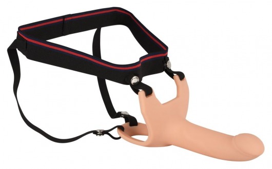 Силиконовый полый страпон на ремнях Silicone Strap-on - 16 см. - Orion - купить с доставкой в Астрахани