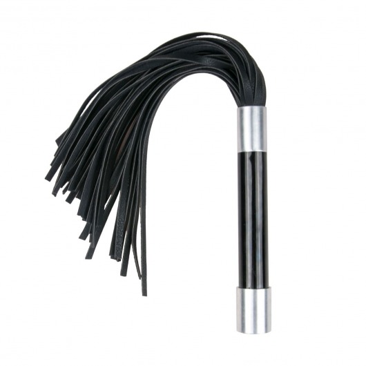 Черная плеть Easytoys Flogger With Metal Grip - 38 см. - Easy toys - купить с доставкой в Астрахани