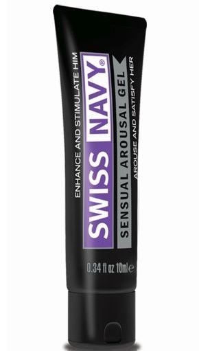 Возбуждающий гель-лубрикант на водной основе Sensual Arousal Lubricant - 10 мл. - Swiss navy - купить с доставкой в Астрахани