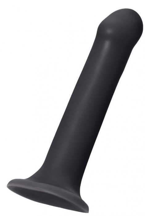 Черный фаллос на присоске Silicone Bendable Dildo XL - 20 см. - Strap-on-me - купить с доставкой в Астрахани