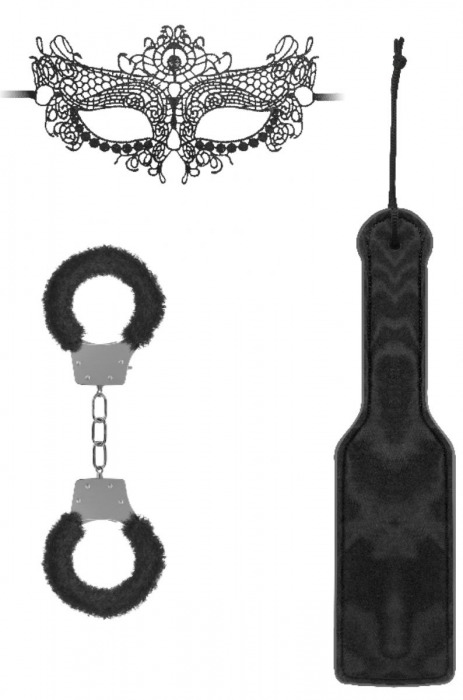 Черный игровой набор Introductory Bondage Kit №4 - Shots Media BV - купить с доставкой в Астрахани