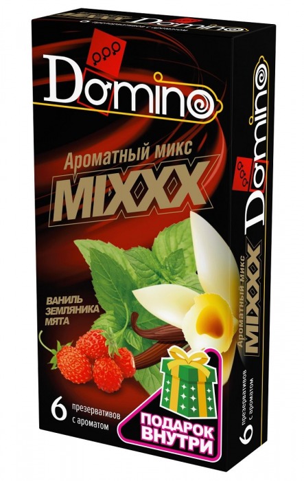 Ароматизированные презервативы DOMINO  Ароматный микс  - 6 шт. - Domino - купить с доставкой в Астрахани