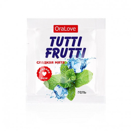 Пробник гель-смазки Tutti-frutti со вкусом мяты - 4 гр. - Биоритм - купить с доставкой в Астрахани
