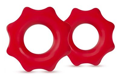 Набор из 2 красных фигурных эрекционных колец NUTZ - Blush Novelties - в Астрахани купить с доставкой