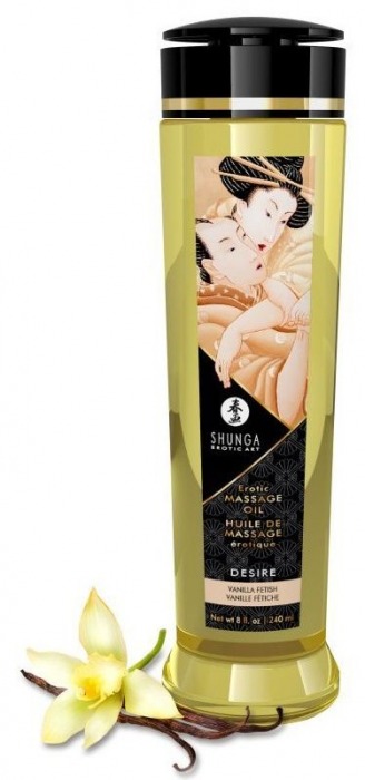 Массажное масло с ароматом ванили Desire - 240 мл. - Shunga - купить с доставкой в Астрахани