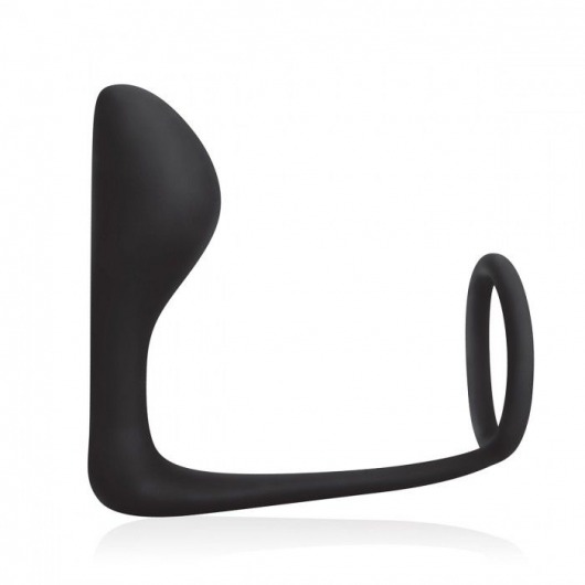 Стимулятор простаты с фиксацией эрекционным кольцом Prostate Gear - BlueLine - в Астрахани купить с доставкой