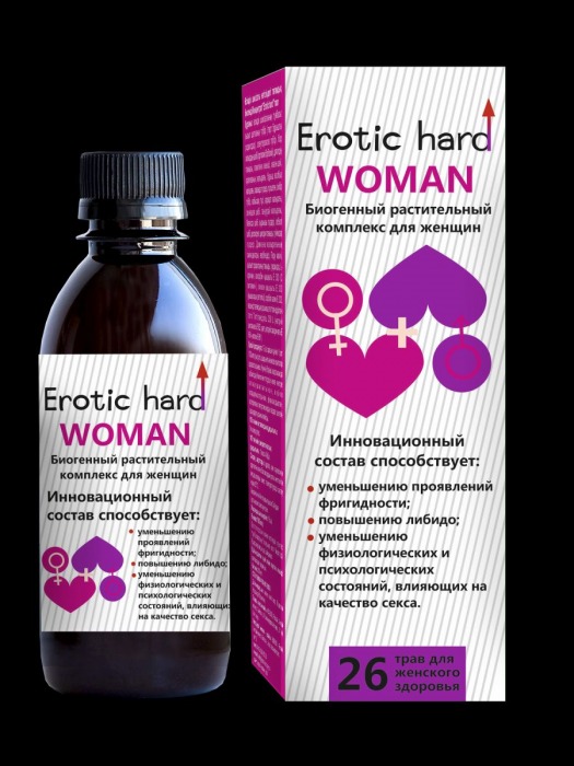 Женский биогенный концентрат для повышения либидо Erotic hard Woman - 250 мл. - Erotic Hard - купить с доставкой в Астрахани