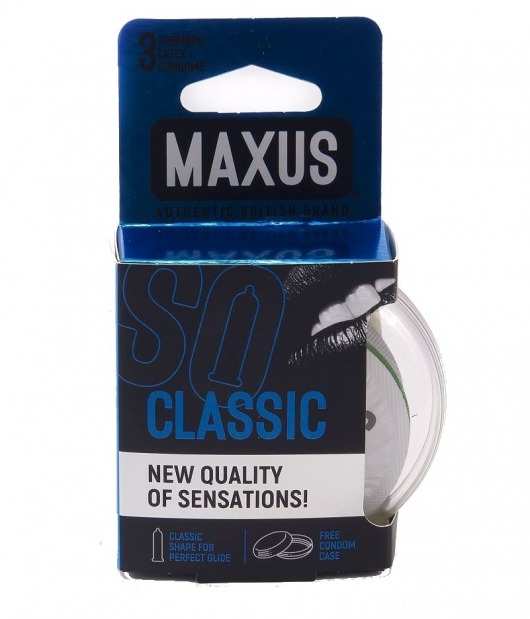 Классические презервативы в пластиковом кейсе MAXUS Classic - 3 шт. - Maxus - купить с доставкой в Астрахани