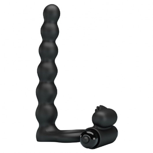 Черная насадка для двойной стимуляции Hercules Penis Sheath III - 15,3 см. - Baile - купить с доставкой в Астрахани