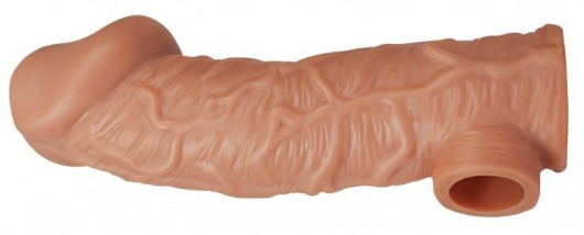 Телесная насадка на фаллос с фиксацией мошонки EXTREME SLEEVE - 15,6 см. - KOKOS - в Астрахани купить с доставкой
