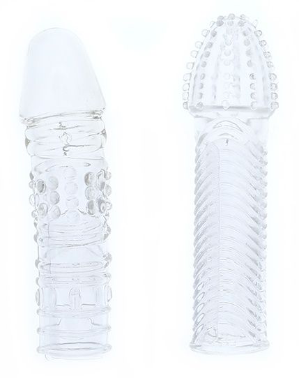Комплект из 2 прозрачных насадок на пенис PENIS EXTENDER PACK - Dream Toys - в Астрахани купить с доставкой
