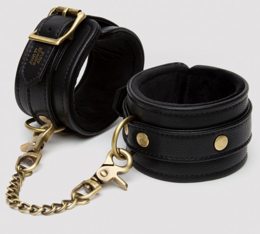 Черные оковы на ноги Bound to You Faux Leather Ankle Cuffs - Fifty Shades of Grey - купить с доставкой в Астрахани