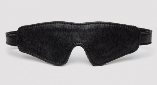 Черная плотная маска на глаза Bound to You Faux Leather Blindfold - Fifty Shades of Grey - купить с доставкой в Астрахани