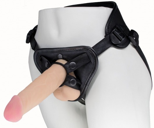Пояс харнесс BEST UNI strap с 2 насадками - 18 и 22 см. - LOVETOY (А-Полимер) - купить с доставкой в Астрахани
