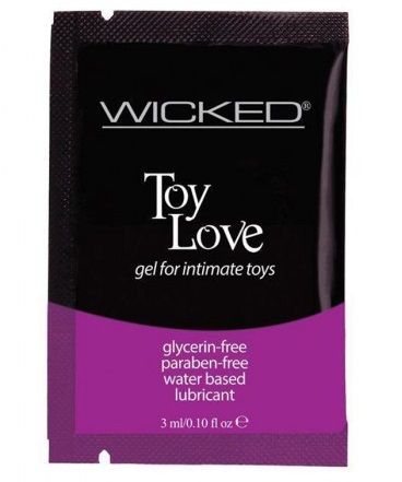 Лубрикант на водной основе для использования с игрушками WICKED Toy Love - 3 мл. - Wicked - купить с доставкой в Астрахани