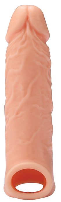 Телесная насадка EXTENDER WITH BALL STRAP 6.5 - 17 см. - Dream Toys - в Астрахани купить с доставкой