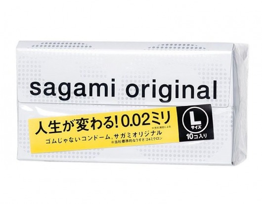 Презервативы Sagami Original 0.02 L-size увеличенного размера - 10 шт. - Sagami - купить с доставкой в Астрахани