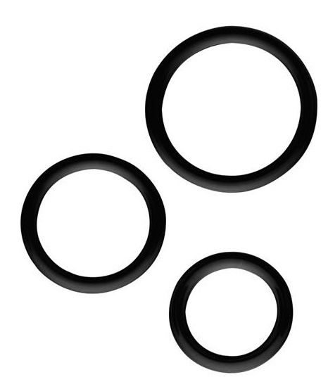 Набор из 3 эрекционных колец SILICONE COCKRINGS - Dream Toys - в Астрахани купить с доставкой