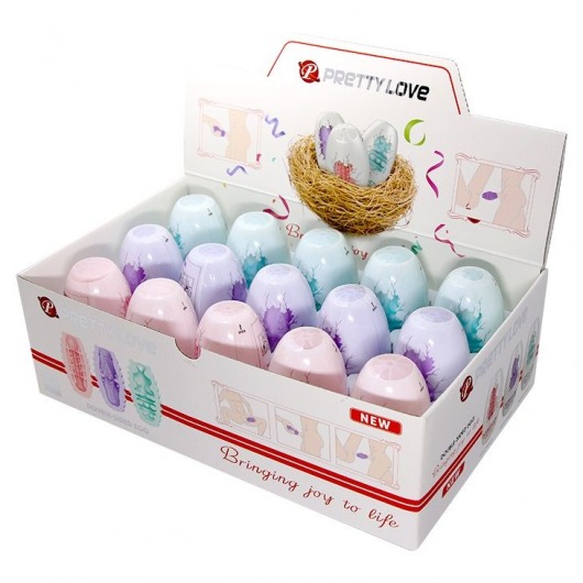 Набор из 15 мини-мастурбаторов Fantastic Egg Hard Boiled - Baile - в Астрахани купить с доставкой