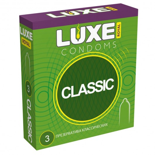 Гладкие презервативы LUXE Royal Classic - 3 шт. - Luxe - купить с доставкой в Астрахани