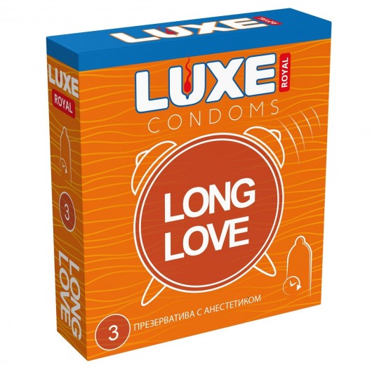 Презервативы с продлевающим эффектом LUXE Royal Long Love - 3 шт. - Luxe - купить с доставкой в Астрахани