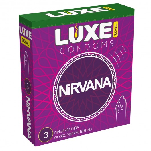 Презервативы с увеличенным количеством смазки LUXE Royal Nirvana - 3 шт. - Luxe - купить с доставкой в Астрахани