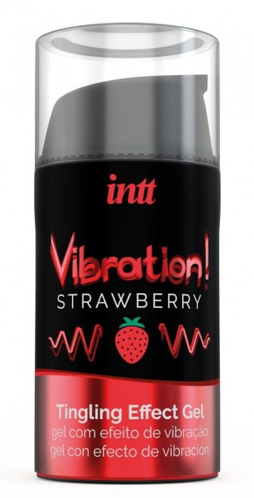 Жидкий интимный гель с эффектом вибрации Vibration! Strawberry - 15 мл. - INTT - купить с доставкой в Астрахани