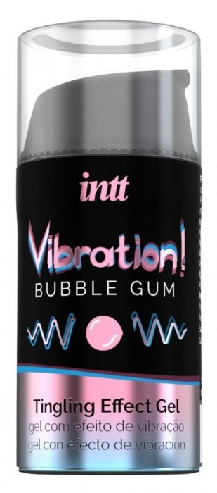 Жидкий интимный гель с эффектом вибрации Vibration! Bubble Gum - 15 мл. - INTT - купить с доставкой в Астрахани
