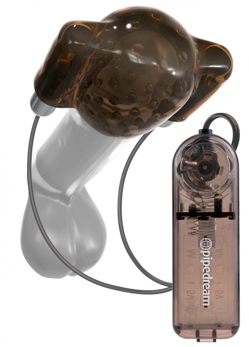 Дымчатый вибростимулятор головки пениса Dual Vibrating Head Teaser - Pipedream - в Астрахани купить с доставкой