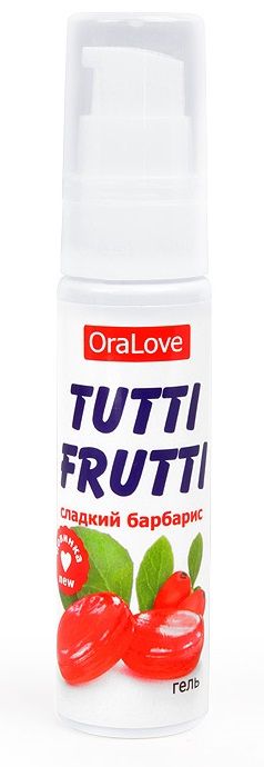 Гель-смазка Tutti-frutti со вкусом барбариса - 30 гр. - Биоритм - купить с доставкой в Астрахани
