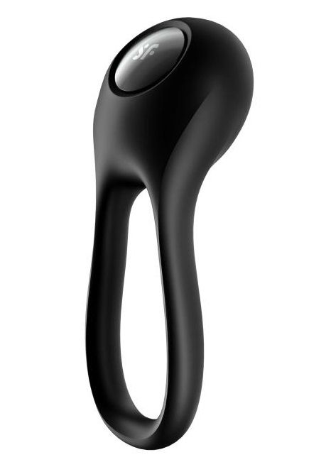 Черное эрекционное виброкольцо Majestic Duo - Satisfyer - в Астрахани купить с доставкой
