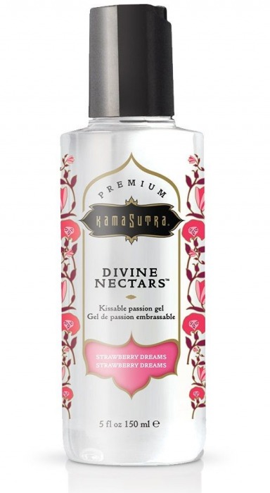 Гель-лубрикант на водной основе Divine Nectars Strawberry Dream с ароматом клубники - 150 мл. - Kama Sutra - купить с доставкой в Астрахани