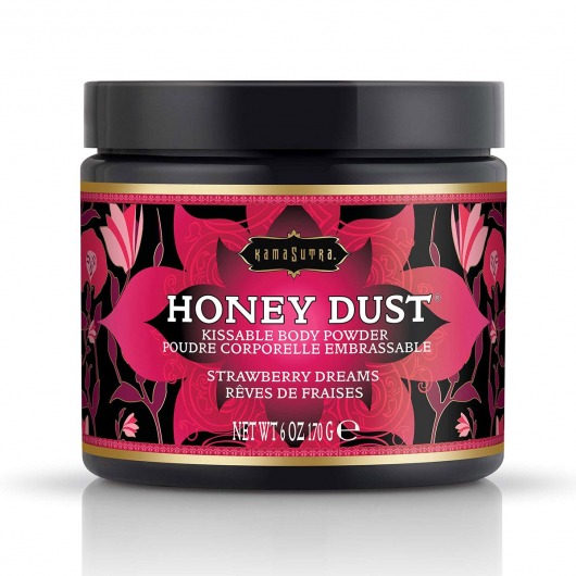 Пудра для тела Honey Dust Body Powder с ароматом клубники - 170 гр. - Kama Sutra - купить с доставкой в Астрахани