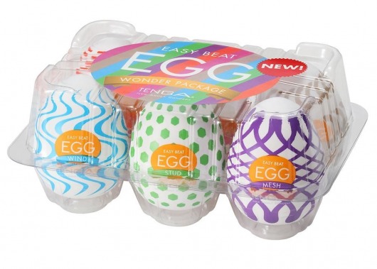 Набор из 6 мастурбаторов Tenga EGG IV с различным рельефом - Tenga - в Астрахани купить с доставкой