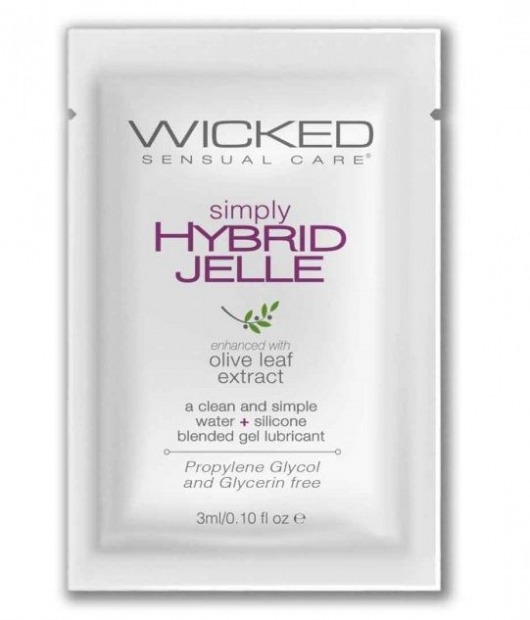 Гель-лубрикант на водно-силиконовой основе Simply Hybrid Jelle - 3 мл. - Wicked - купить с доставкой в Астрахани