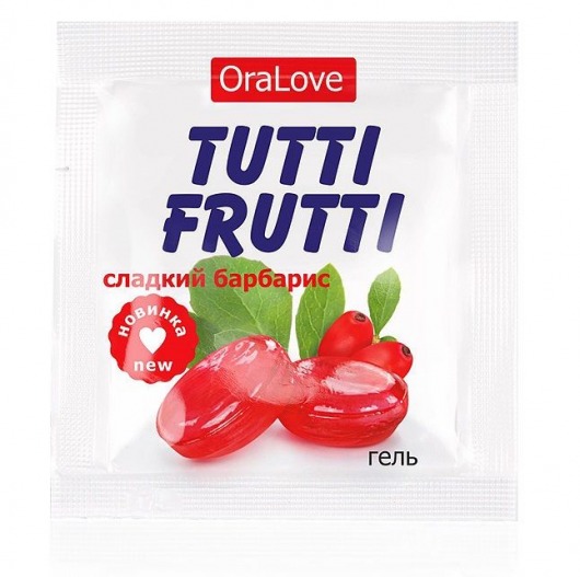 Гель-смазка Tutti-frutti со вкусом барбариса - 4 гр. - Биоритм - купить с доставкой в Астрахани