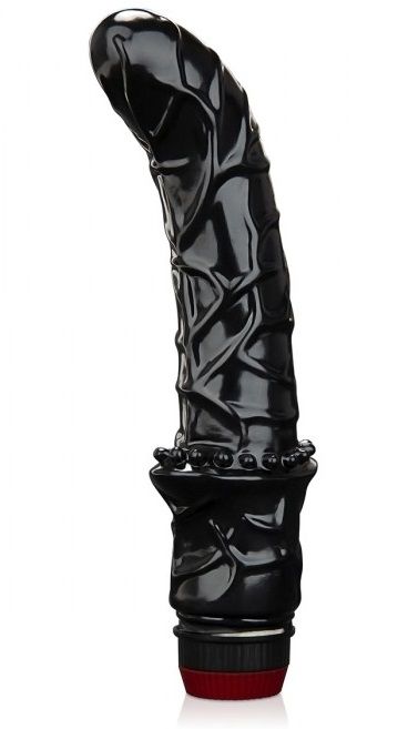 Черный вибромассажер простаты 6  Premium Prostate Massager - BlueLine - в Астрахани купить с доставкой