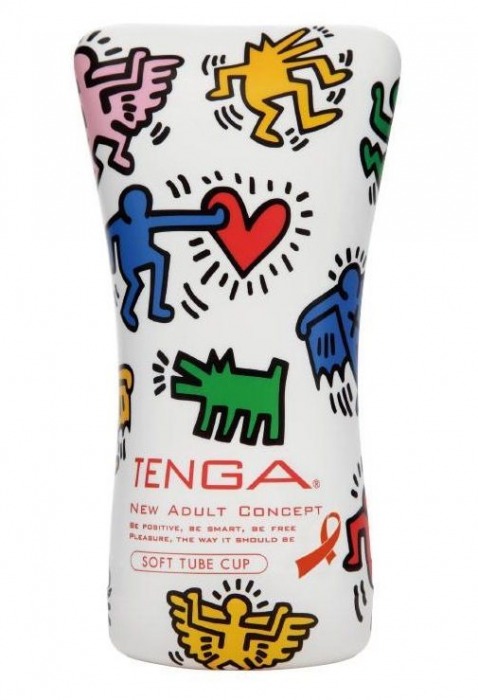 Мастурбатор-туба Keith Haring Soft Tube CUP - Tenga - в Астрахани купить с доставкой