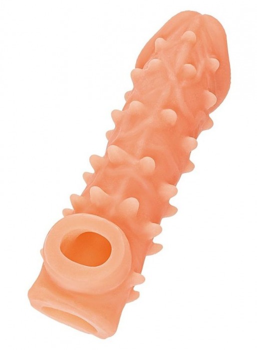 Телесная закрытая насадка с пупырышками Cock Sleeve Size L - 17,6 см. - KOKOS - в Астрахани купить с доставкой