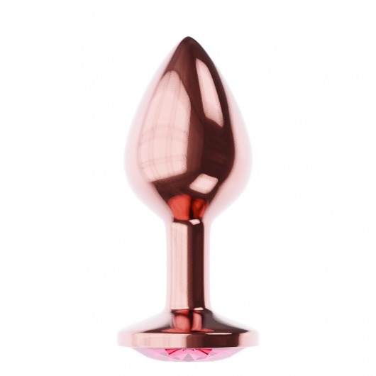 Пробка цвета розового золота с малиновым кристаллом Diamond Ruby Shine L - 8,3 см. - Lola Games - купить с доставкой в Астрахани