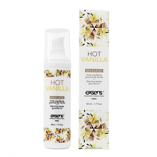 Разогревающее массажное масло с ароматом ванили Gourmet Hot Vanilla - 50 мл. - Exsens - купить с доставкой в Астрахани
