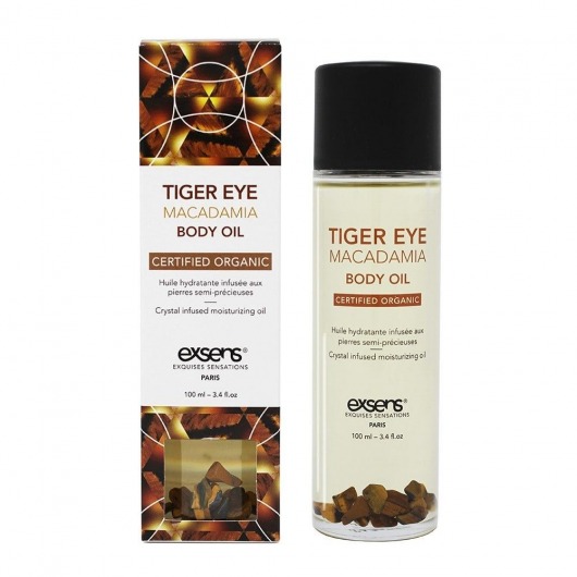 Органическое массажное масло TIGER EYE MACADAMIA - 100 мл. - Exsens - купить с доставкой в Астрахани