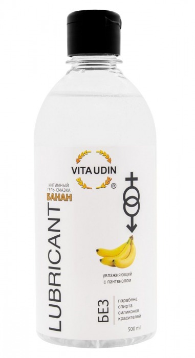 Интимный гель-смазка на водной основе VITA UDIN с ароматом банана - 500 мл. - VITA UDIN - купить с доставкой в Астрахани