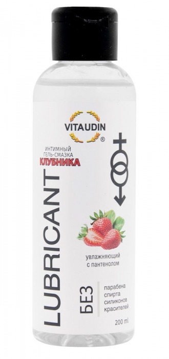 Интимный гель-смазка на водной основе VITA UDIN с ароматом клубники - 200 мл. - VITA UDIN - купить с доставкой в Астрахани