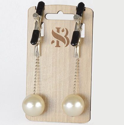 Зажимы на соски с бусинами под жемчуг Pearl - Sitabella - купить с доставкой в Астрахани