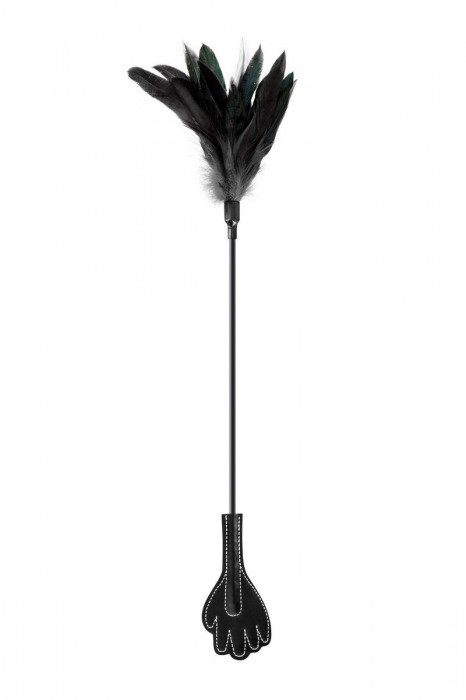 Двусторонний стек-щекоталка Sweet Caress Feather Whip - 58 см. - Sweet Caress - купить с доставкой в Астрахани