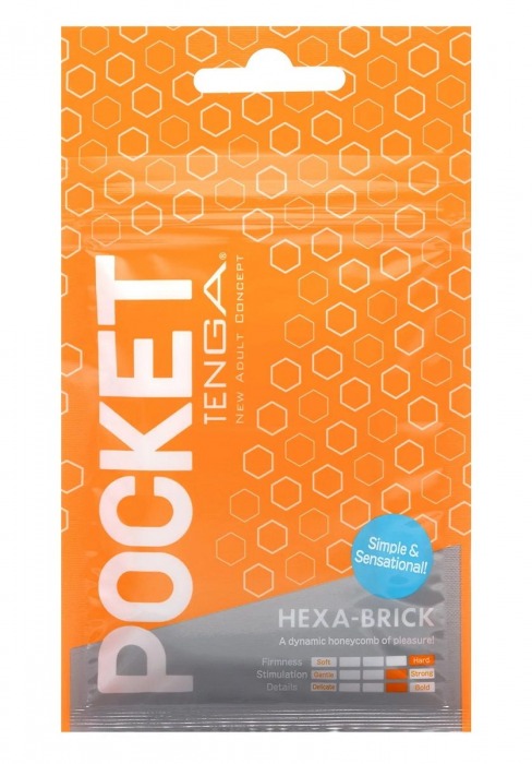 Карманный мастурбатор HEXA-BRICK - Tenga - в Астрахани купить с доставкой