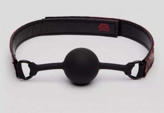 Кляп-шар на двусторонних ремешках Reversible Silicone Ball Gag - Fifty Shades of Grey - купить с доставкой в Астрахани